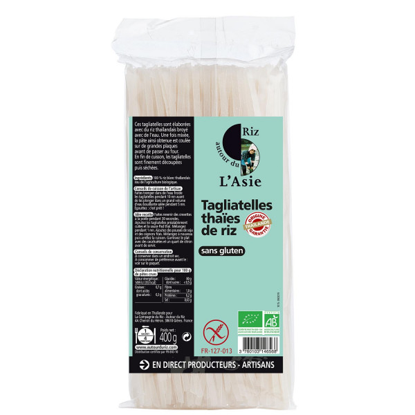 Tagliatelles thaïes Bio de riz blanc 400 g